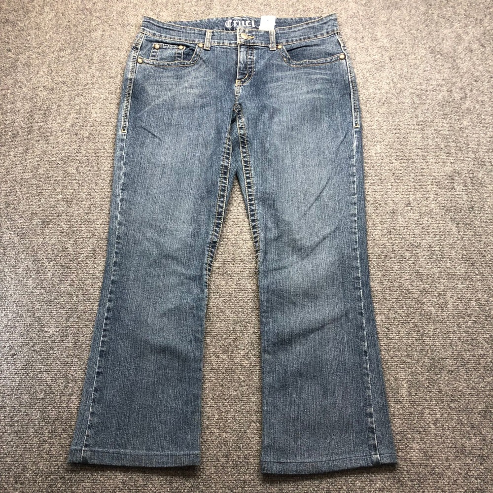 Cruel Girl Genevieve Relaxed Bootcut Jeans Medium Wash Western Denim 11L